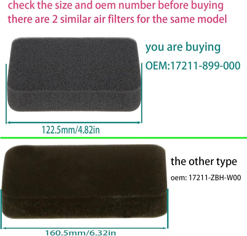 SIMPERAC Air Filter for Honda Generator EB EM Series Predator 9000 8750 6500 5500 Watt 420cc Generator Parts EM3500 EB5000 EB6500 EM6500 EM5000 Generator Air Filter Spark Plug Tune up Kit - Image 2